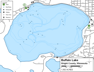 Buffalo Lake Topographical Lake Map