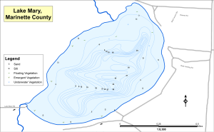 Mary Lake Topographical Lake Map