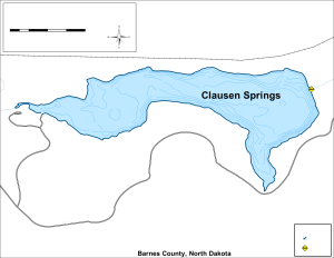 Clausen Springs Topographical Lake Map