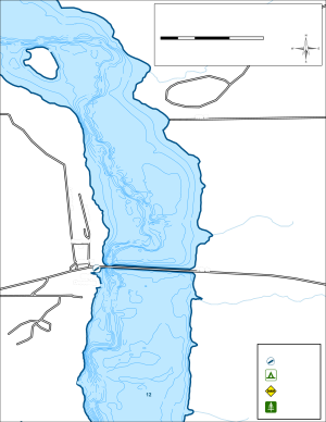 Lake Ashtabula (Baldhill Dam) 4 Topographical Lake Map
