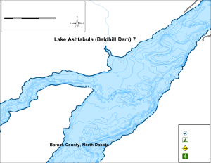 Lake Astabula (Baldhill Dam) 7 Topographical Lake Map