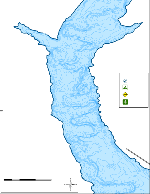 Lake Astabula (Baldhill Dam) 9 Topographical Lake Map