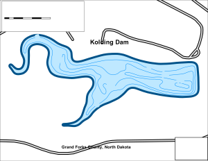 Kolding Dam Topographical Lake Map
