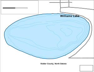 Williams Lake Topographical Lake Map