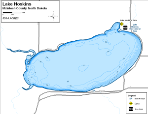 Lake Hoskins Topographical Lake Map