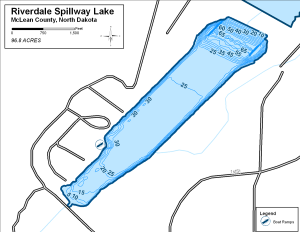 Riverdale Spillway Pond Topographical Lake Map