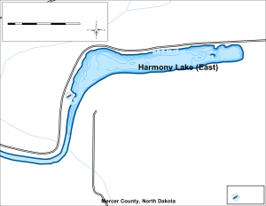 Harmony Lake (East) Topographical Lake Map