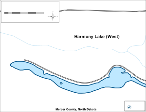 Harmony Lake (West) Topographical Lake Map