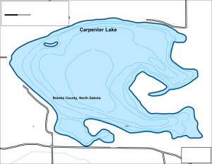 Carpenter Lake Topographical Lake Map