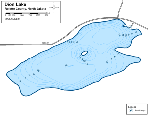 Dion Lake Topographical Lake Map