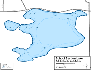 School Section Lake Topographical Lake Map
