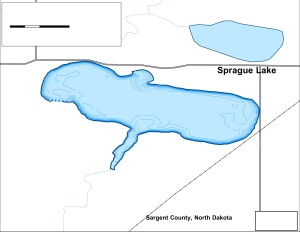 Sprague Lake Topographical Lake Map