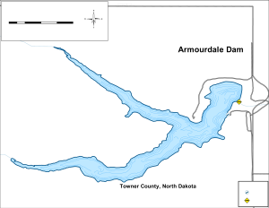 Armourdale Dam Topographical Lake Map