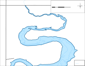 Bisbee Dam (Big Coulee) - North Topographical Lake Map
