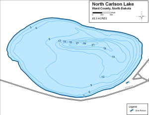 North Carlson Lake Topographical Lake Map