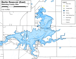 Berlin Resevoir Topographical Lake Map