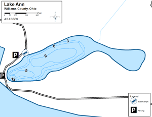Lake Ann Topographical Lake Map