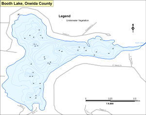 Booth Lake Topographical Lake Map