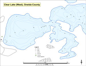 Clear Lake T39NR07ES16 (3 of 3) Topographical Lake Map