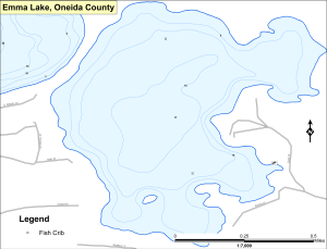Emma Lake Topographical Lake Map