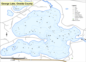 George Lake Topographical Lake Map