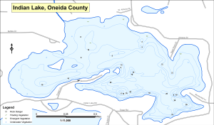 Indian Lake T38NR09ES01 Topographical Lake Map