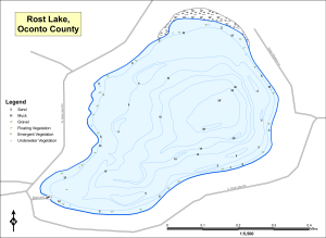 Rost Lake Topographical Lake Map
