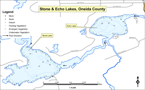 Echo Lake Topographical Lake Map
