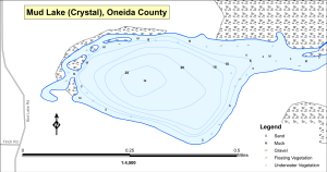Mud Lake T38NR07ES07-04 Topographical Lake Map