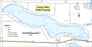 Long Lake T34NR17WS06 Topographical Lake Map