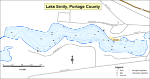 Emily Lake Topographical Lake Map