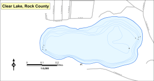 Clear Lake Topographical Lake Map