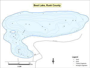 Boot Lake Topographical Lake Map