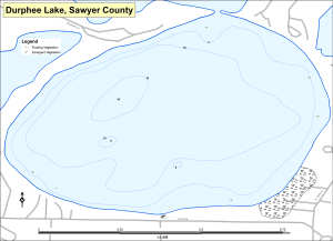 Durphee Lake Topographical Lake Map