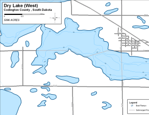 Dry Lake West Topographical Lake Map