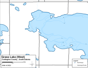 Grass Lake West Topographical Lake Map