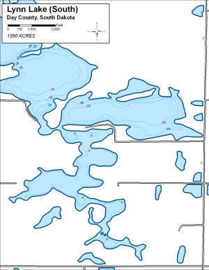 Lynn Lake South Topographical Lake Map