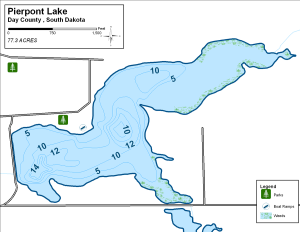 Pierpont Lake Topographical Lake Map