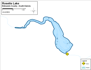 Rosette Lake Topographical Lake Map