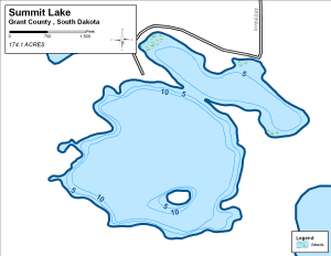 Summit Lake Topographical Lake Map