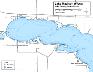 Lake Madison (West) Topographical Lake Map