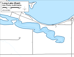 Long Lake (East) Topographical Lake Map