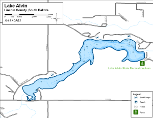 Lake Alvin Topographical Lake Map