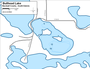 Bullhead Lake Topographical Lake Map