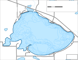Clear Lake Topographical Lake Map