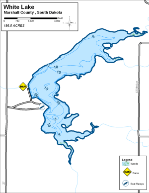 White Lake Topographical Lake Map