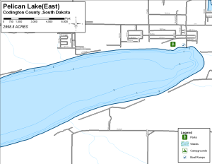 Pactola Lake (East) Topographical Lake Map