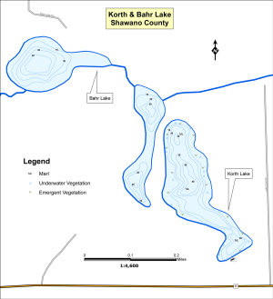 Korth Lake Topographical Lake Map