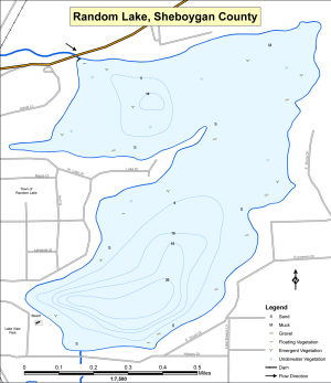 Random Lake Topographical Lake Map