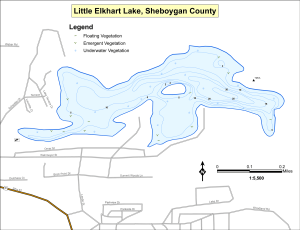 Little Elkhart Lake Topographical Lake Map